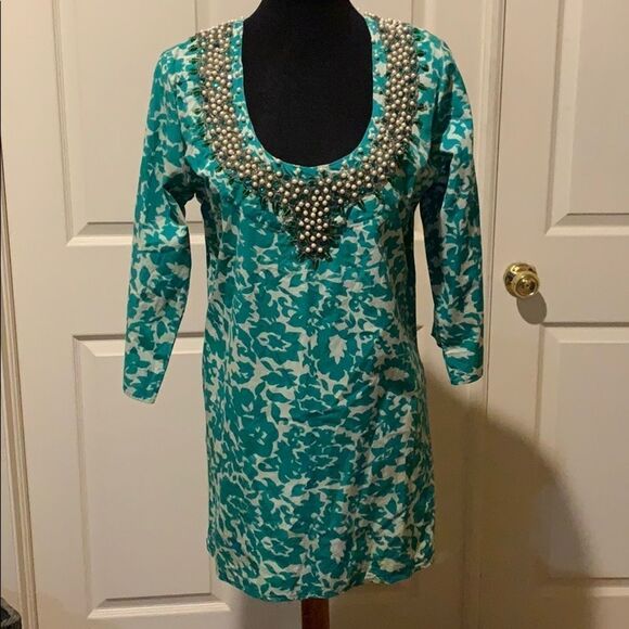 Soft surroundings hand beaded tunic. Med. NWT - Picture 1 of 11